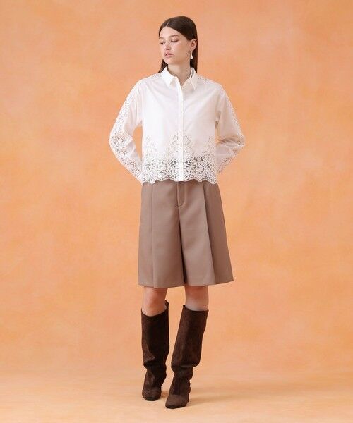 ANAYI / アナイ シャツ・ブラウス | カットワークレースコットンシャツ | 詳細5