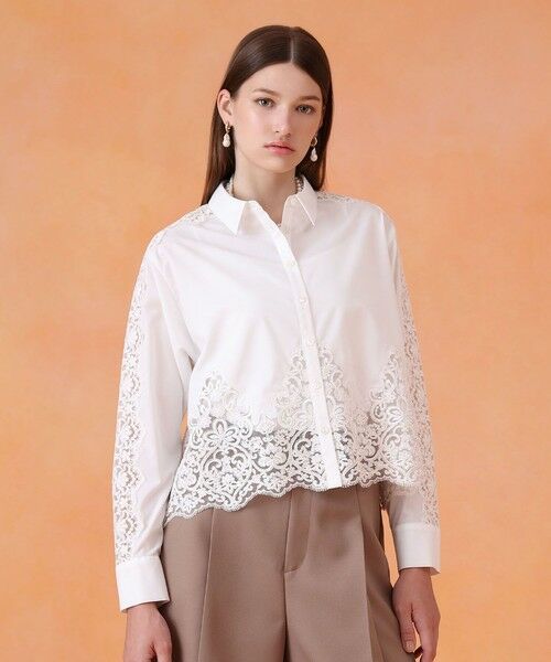 ANAYI / アナイ シャツ・ブラウス | カットワークレースコットンシャツ(white (01))