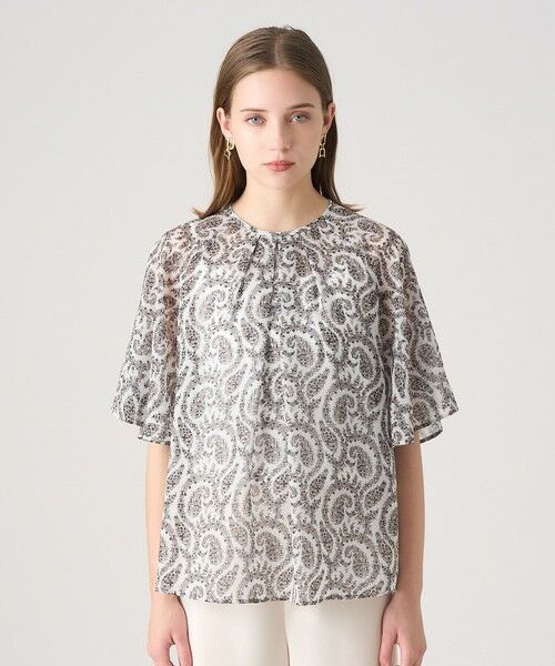 ANAYI / アナイ シャツ・ブラウス | ペイズリーシフォンフレアブラウス | 詳細1