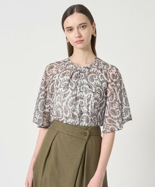 ANAYI / アナイ シャツ・ブラウス | ペイズリーシフォンフレアブラウス | 詳細4