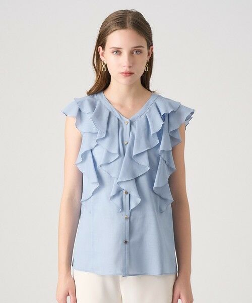ANAYI / アナイ シャツ・ブラウス | ボイルフリルVネックブラウス | 詳細7