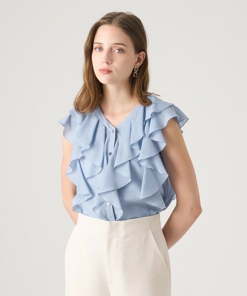 ANAYI / アナイ シャツ・ブラウス | ボイルフリルVネックブラウス | 詳細10