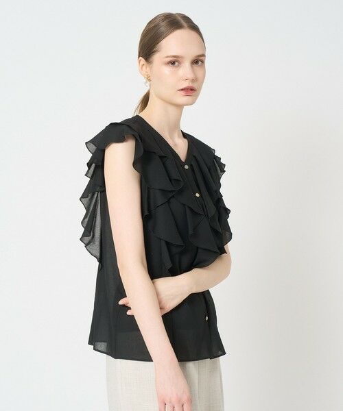 ANAYI / アナイ シャツ・ブラウス | ボイルフリルVネックブラウス | 詳細16