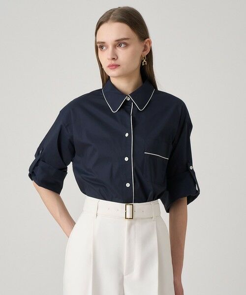 ANAYI / アナイ シャツ・ブラウス | ブライトグログラン配色シャツ | 詳細17