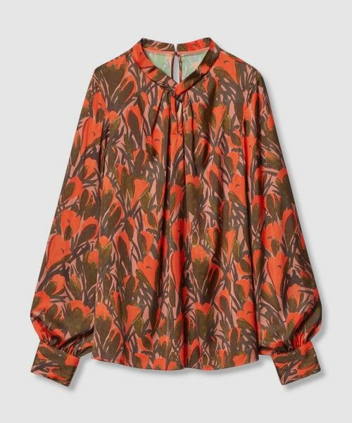 ANAYI / アナイ シャツ・ブラウス | 【セットアップ対応商品】ペイントフラワープリントスリットネック ブラウス | 詳細6