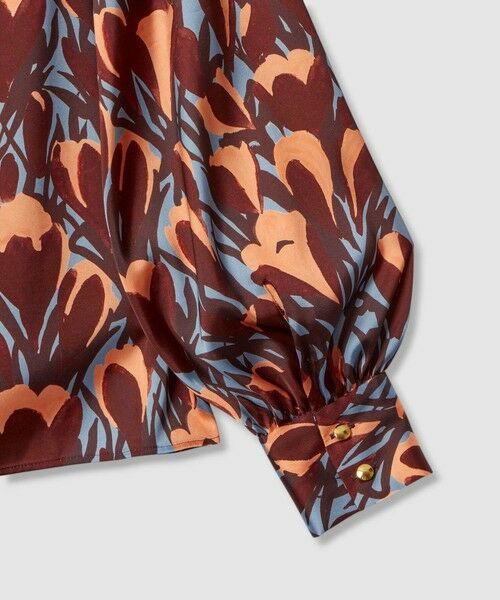 ANAYI / アナイ シャツ・ブラウス | 【セットアップ対応商品】ペイントフラワープリントスリットネック ブラウス | 詳細17