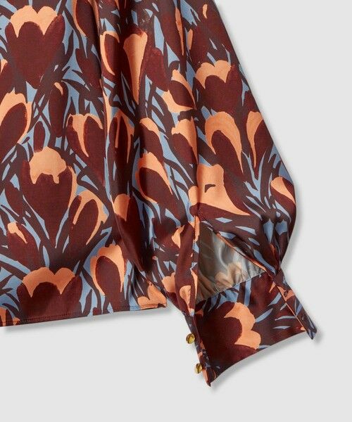 ANAYI / アナイ シャツ・ブラウス | 【セットアップ対応商品】ペイントフラワープリントスリットネック ブラウス | 詳細18