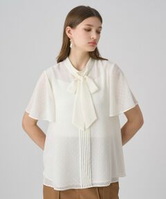 ANAYI / アナイ シャツ・ブラウス | カットドット楊柳ボウタイ ブラウス