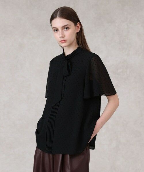 ANAYI / アナイ シャツ・ブラウス | カットドット楊柳ボウタイ ブラウス | 詳細10