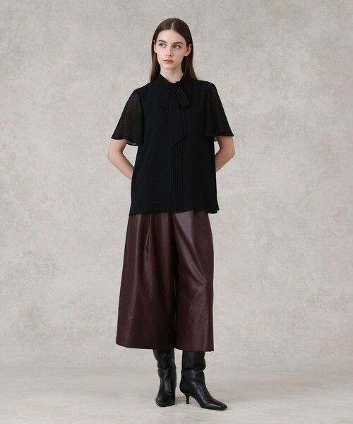 ANAYI / アナイ シャツ・ブラウス | カットドット楊柳ボウタイ ブラウス | 詳細13