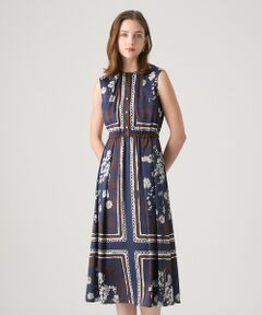 ANAYI / アナイ ロング・マキシ丈ワンピース | スカーフプリントタック ワンピース