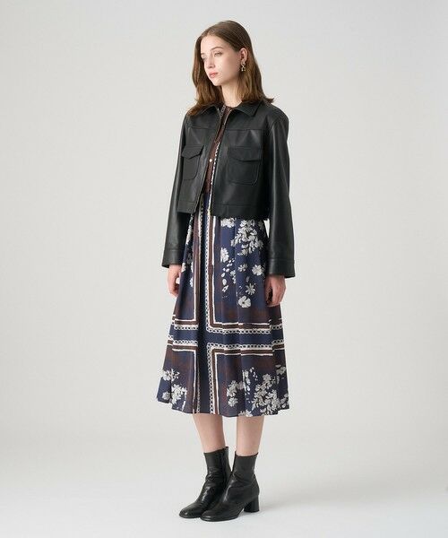 ANAYI / アナイ ロング・マキシ丈ワンピース | スカーフプリントタック ワンピース | 詳細16