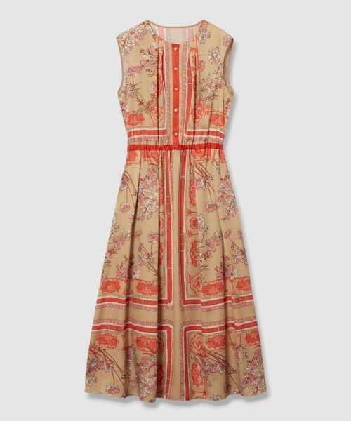 ANAYI / アナイ ロング・マキシ丈ワンピース | スカーフプリントタック ワンピース | 詳細26