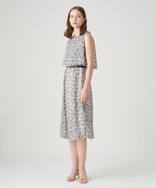 ANAYI / アナイ ロング・マキシ丈ワンピース | ペイズリーシフォンレイヤードワンピース | 詳細6