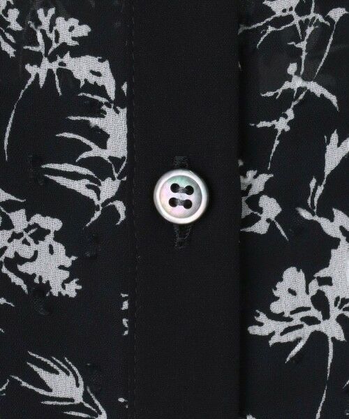 ANAYI / アナイ ミニ丈・ひざ丈ワンピース | モノトーンフラワープリントシャツワンピース | 詳細13