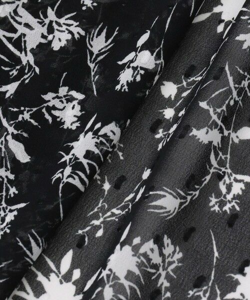 ANAYI / アナイ ミニ丈・ひざ丈ワンピース | モノトーンフラワープリントシャツワンピース | 詳細16