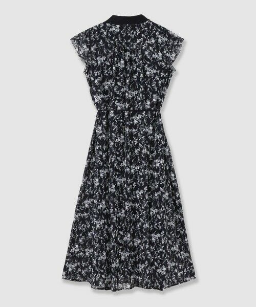 ANAYI / アナイ ミニ丈・ひざ丈ワンピース | モノトーンフラワープリントシャツワンピース | 詳細9