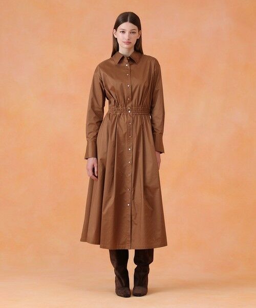 ANAYI / アナイ ロング・マキシ丈ワンピース | ブライトグログランシャツ ワンピース | 詳細7