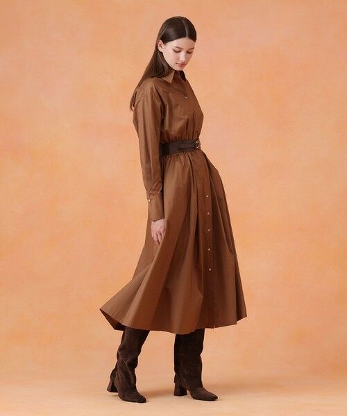 ANAYI / アナイ ロング・マキシ丈ワンピース | ブライトグログランシャツ ワンピース | 詳細10