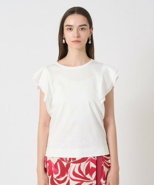 ANAYI / アナイ カットソー | コットンスムースダブルフリルプルオーバー | 詳細1