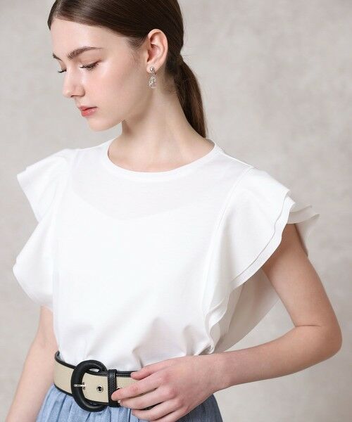 ANAYI / アナイ カットソー | コットンスムースダブルフリルプルオーバー | 詳細5