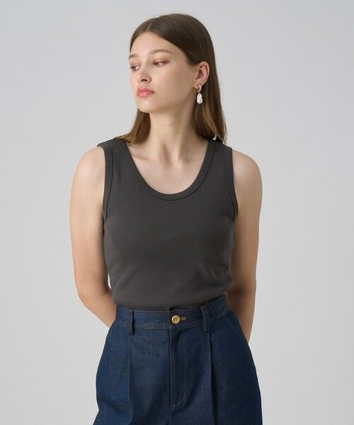 ANAYI / アナイ タンクトップ | コットンフライスタンクトップ(charcoal grey (94))