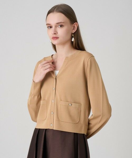 ANAYI / アナイ カーディガン・ボレロ | アソートビジュー釦ポケット カーディガン(beige (11))