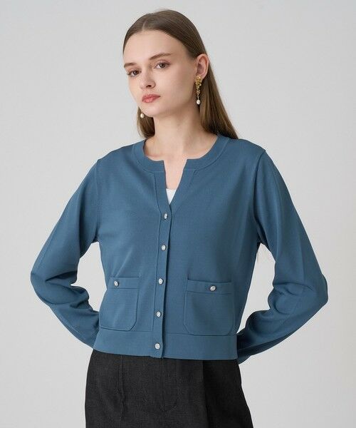 ANAYI/アナイ アソートビジュー釦ポケット カーディガン blue (61) 38 ANAYI/アナイ アソートビジュー釦ポケット カーディガン blue (61) 38