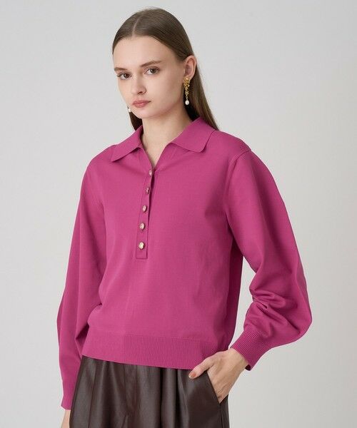 ANAYI / アナイ ポロシャツ | プレーティングポロプルオーバー(pink (41))