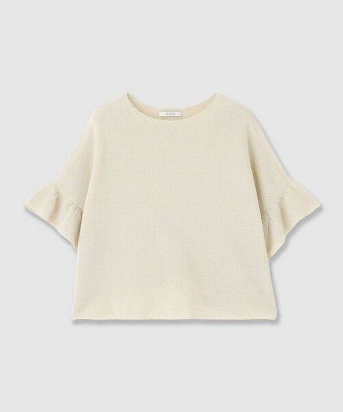 ANAYI / アナイ ニット・セーター | 和紙ガーターフリル袖プルオーバー | 詳細7