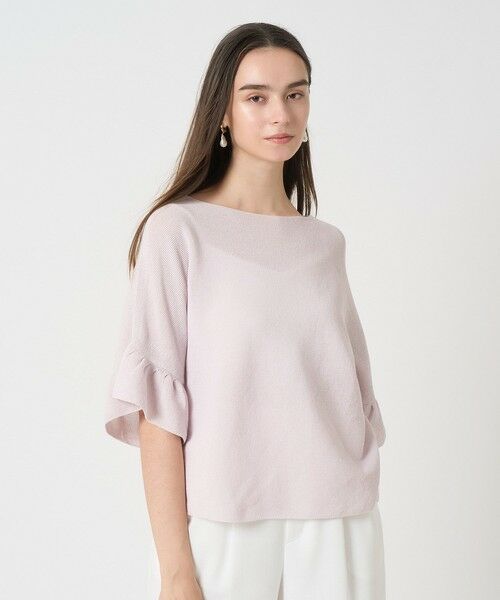 ANAYI / アナイ ニット・セーター | 和紙ガーターフリル袖プルオーバー | 詳細12