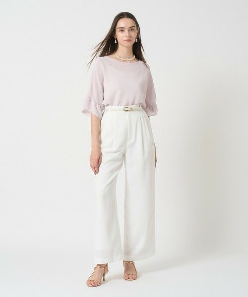 ANAYI / アナイ ニット・セーター | 和紙ガーターフリル袖プルオーバー | 詳細13