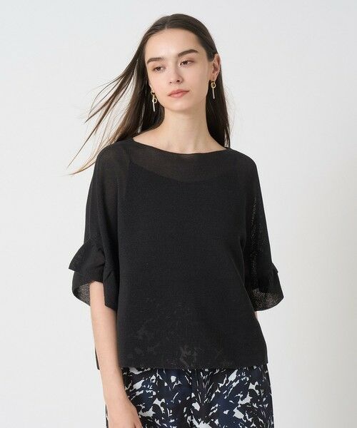 ANAYI / アナイ ニット・セーター | 和紙ガーターフリル袖プルオーバー | 詳細18