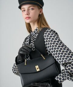 ANAYI / アナイ ハンドバッグ | ◇シュリンク革トップハンドル ハンドバッグ