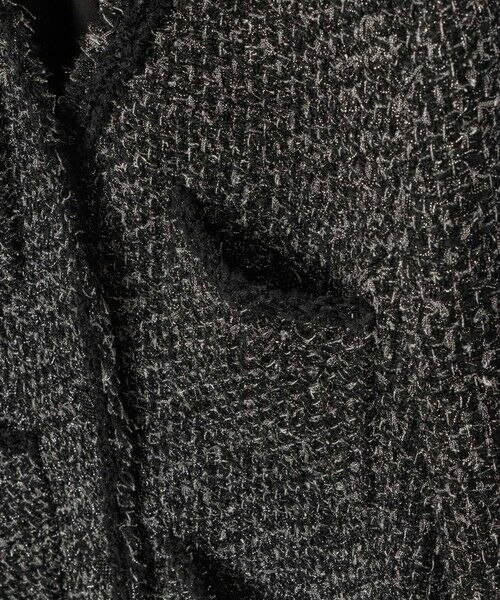 ANAYI / アナイ ノーカラージャケット | ラメファンシーツイード4ポケット ジャケット | 詳細18