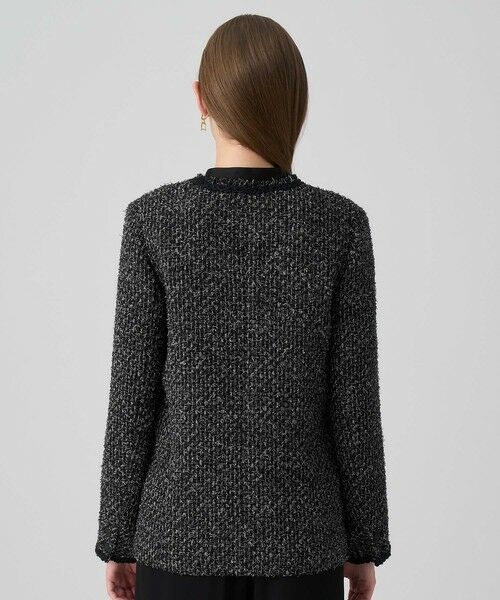 ANAYI / アナイ ノーカラージャケット | ラメファンシーツイード4ポケット ジャケット | 詳細10