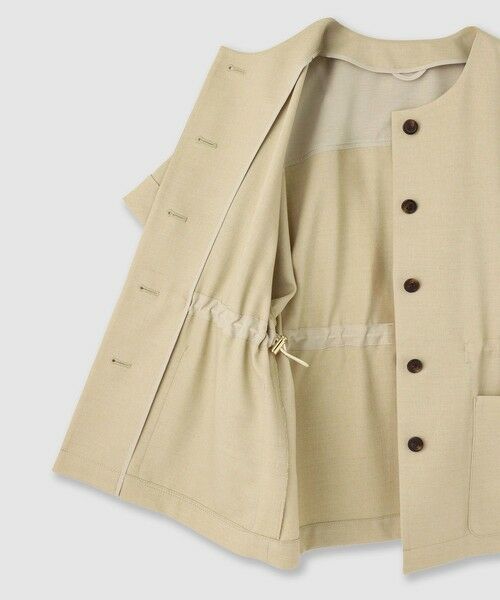 ANAYI / アナイ ノーカラージャケット | 【セットアップ対応商品】ドライツイル5分袖ジャケット | 詳細16