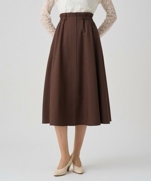 ANAYI / アナイ ロング・マキシ丈スカート | 【セットアップ対応商品】ドライツイルギャザースカート(brown (81))