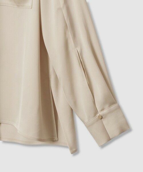 ANAYI / アナイ シャツ・ブラウス | 【セットアップ対応商品】ストレッチサテンタイ付き ブラウス | 詳細14
