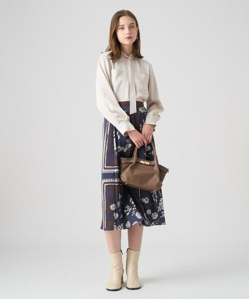 ANAYI / アナイ シャツ・ブラウス | 【セットアップ対応商品】ストレッチサテンタイ付き ブラウス | 詳細6