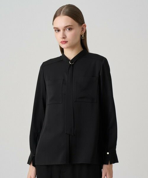 ANAYI / アナイ シャツ・ブラウス | 【セットアップ対応商品】ストレッチサテンタイ付き ブラウス | 詳細25