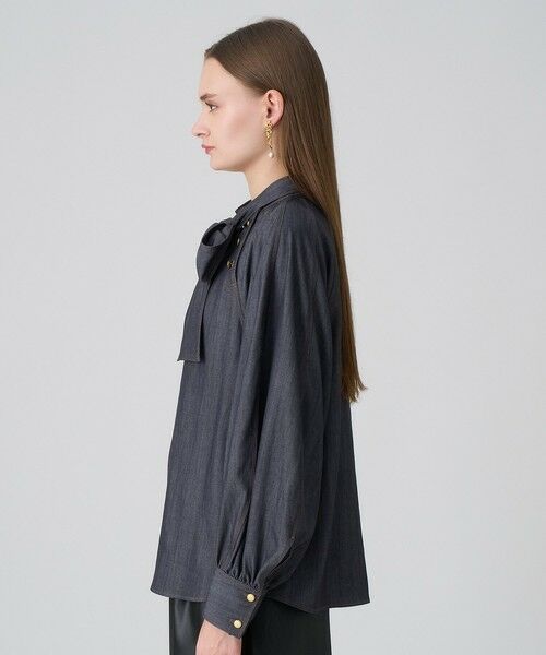ANAYI / アナイ シャツ・ブラウス | 【セットアップ対応商品】ライトデニムライクボウブラウス | 詳細2