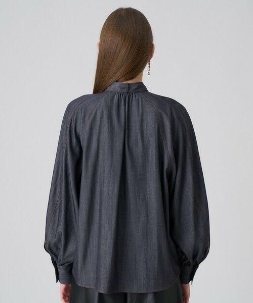 ANAYI / アナイ シャツ・ブラウス | 【セットアップ対応商品】ライトデニムライクボウブラウス | 詳細3