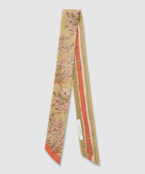 ANAYI / アナイ バンダナ・スカーフ | フラワー×ベルトプリント細巾スカーフ | 詳細2