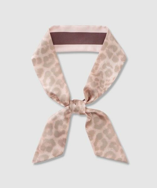 ANAYI / アナイ バンダナ・スカーフ | レオパードコンビプリント細巾スカーフ | 詳細6