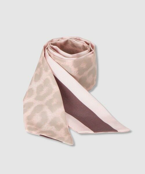 ANAYI / アナイ バンダナ・スカーフ | レオパードコンビプリント細巾スカーフ | 詳細7