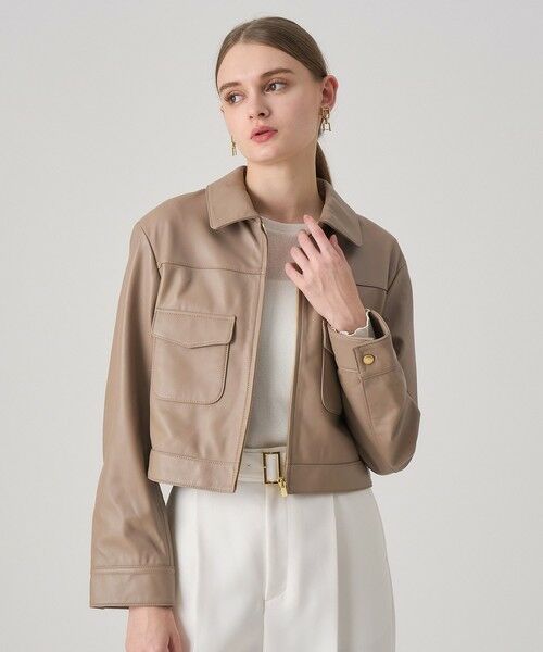 ラムレザーステンカラー ジャケット （レザーブルゾン・ジャケット