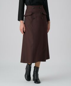 【アナイ 】⭐︎真っ赤⭐︎金具がキラッと❣️ロングスカート アナイ 】⭐︎真っ赤⭐︎金具がキラッと❣️ロングスカート