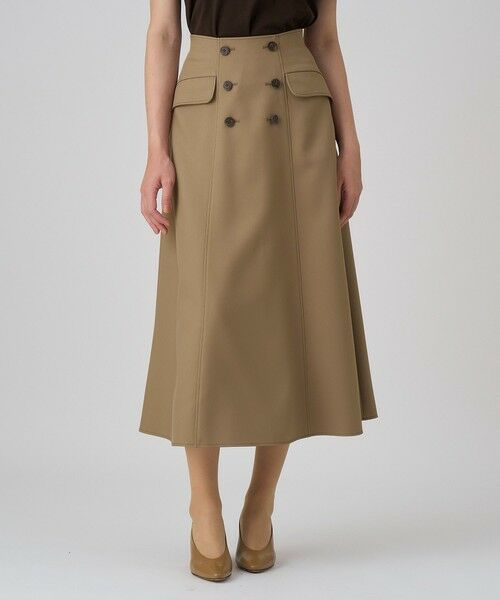 ANAYI / アナイ ミニ・ひざ丈スカート | ブライトツイルAラインスカート | 詳細1