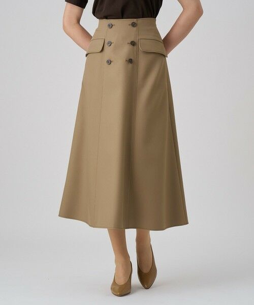 ANAYI⭐︎ブライトツイルAラインSK⭐︎¥31,900→¥19,800新品に近い ブライトツイルAラインスカート （ミニ・ひざ丈スカート